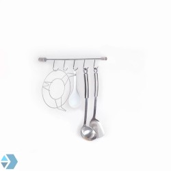 Küchengarderobe mit Regal und Wandhalterung