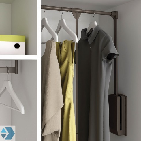 Clothing elevator full mocha color, load capacity 12kg Clothing elevator full mocha color, load capacity 12kg