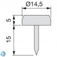 Möbelgleiter 15 mm mit Nagel - MG15