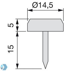 Möbelgleiter 15 mm mit Nagel