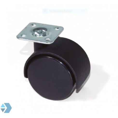 Furniture wheel hard with plate 54 mm high