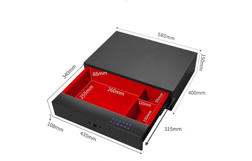 Ausziehbare Einbau-Tresorschublade - safe-box - IT2207ZW