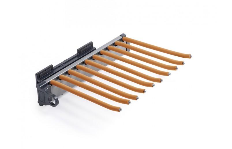 Luxuriöser Hosenhalter ausziehbar anthrazit-orange, Seitenmontage mit Softclose 10 Hosen - IT2001OR