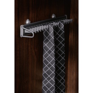 Luxuriöser Krawattenhalter ausziehbar Anthrazit  Luxuriöser Krawattenhalter ausziehbar Anthrazit