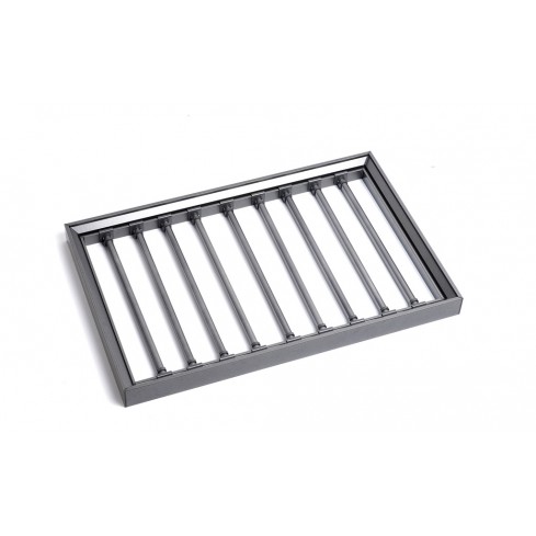 Luxuriöser, ausziehbarer anthrazitfarbener Hosenhalter mit Softclose-Funktion