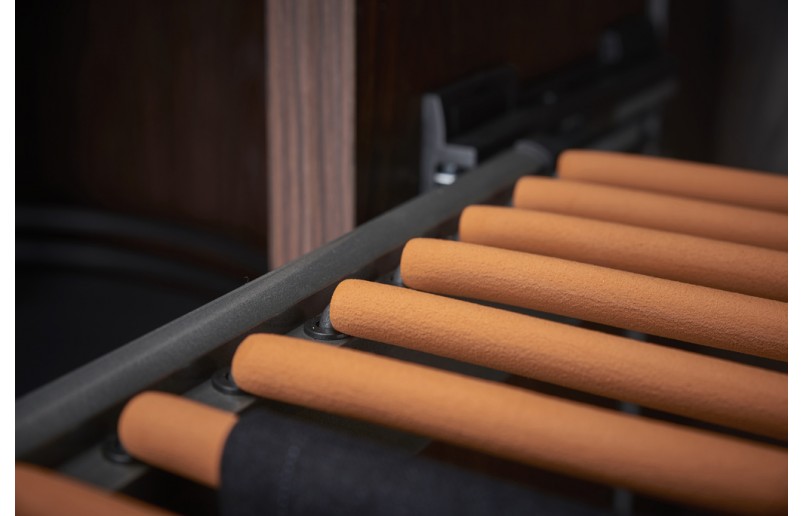 Luxuriöser Hosenhalter ausziehbar anthrazit-orange, Seitenmontage mit Softclose 10 Hosen - IT2001OR