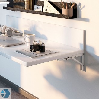 Bodenträger klappbar 300 mm weiß, 2er Pack