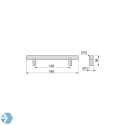 Stangengriff in Edelstahloptik in verschiedenen Größen